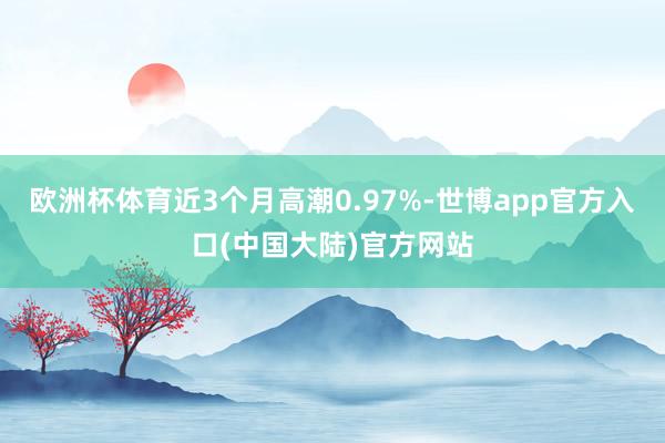 欧洲杯体育近3个月高潮0.97%-世博app官方入口(中国大陆)官方网站
