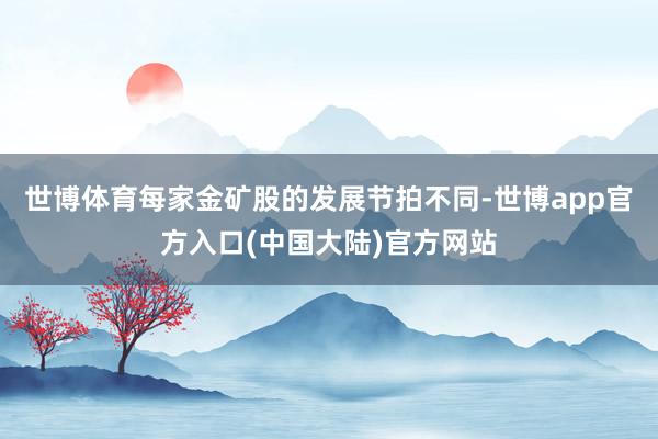 世博体育每家金矿股的发展节拍不同-世博app官方入口(中国大陆)官方网站