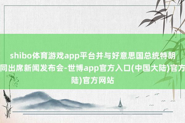 shibo体育游戏app平台并与好意思国总统特朗普一同出席新闻发布会-世博app官方入口(中国大陆)官方网站