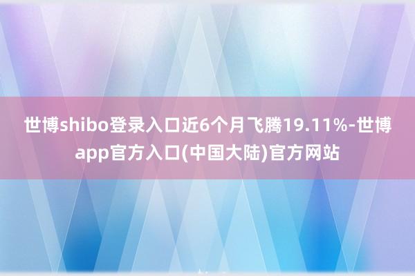 世博shibo登录入口近6个月飞腾19.11%-世博app官方入口(中国大陆)官方网站