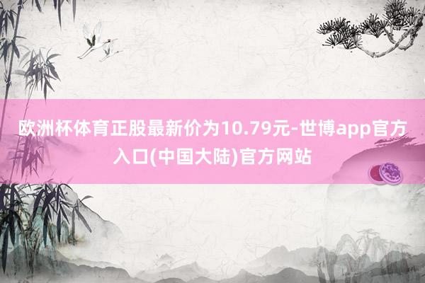 欧洲杯体育正股最新价为10.79元-世博app官方入口(中国大陆)官方网站