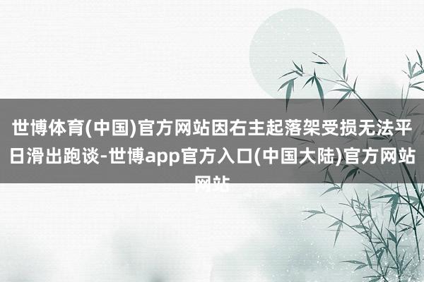 世博体育(中国)官方网站因右主起落架受损无法平日滑出跑谈-世博app官方入口(中国大陆)官方网站