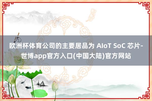 欧洲杯体育公司的主要居品为 AIoT SoC 芯片-世博app官方入口(中国大陆)官方网站